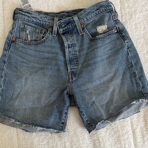 Levi’s long denim shorts